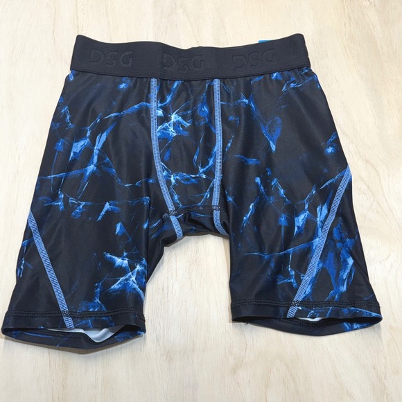 DSG Other - DSG Boys Large 14-16 Print Compression Shorts Ice Carve Navy Blue Black NEW